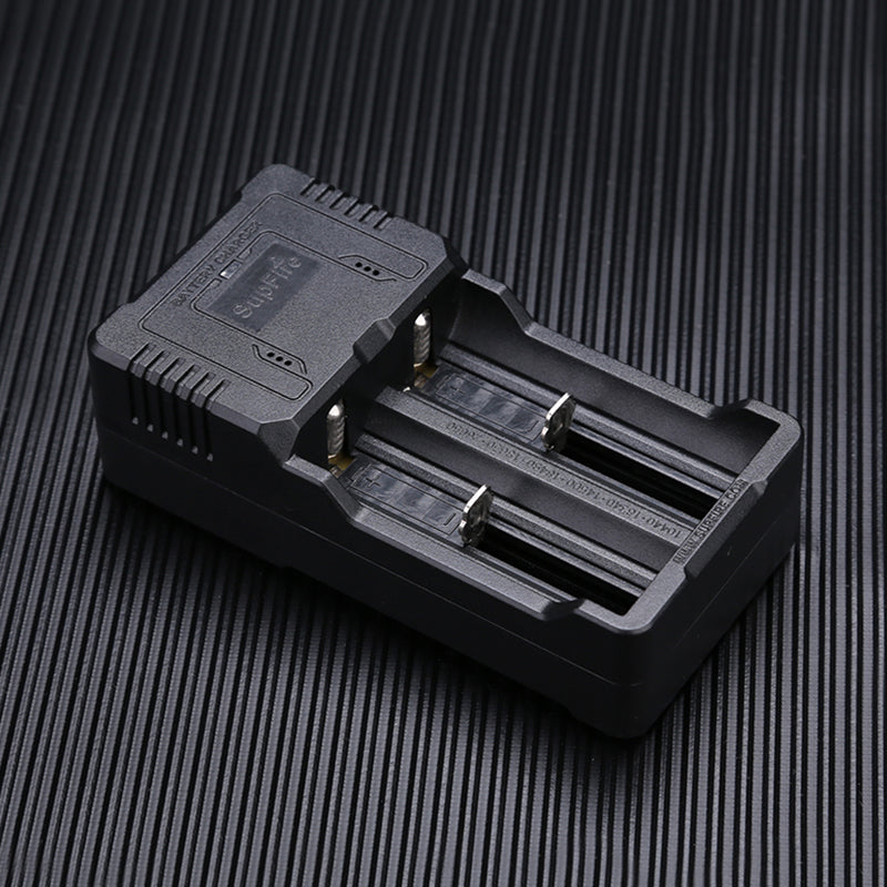 SUPERFIRE USB Dual Slot Charger AC26 For 18650 26650 18490 16340 14500 10440 flashlight LED Torch Tools Battery Smart Charger