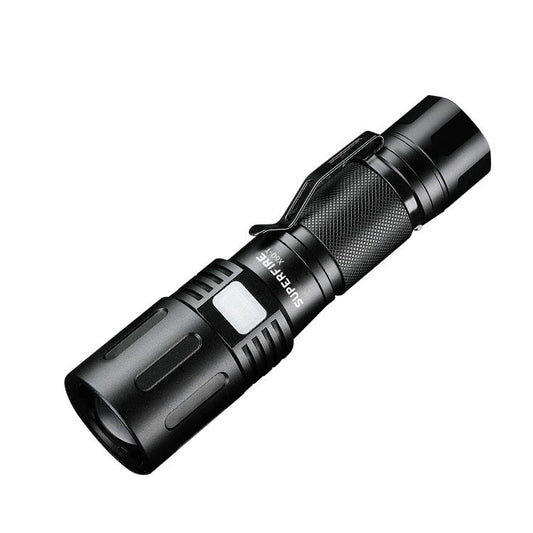 SUPERFIRE X60-T Mini linterna táctica militar Cree LED linterna recargable impermeable Zoomable antorcha para Camping pesca caza