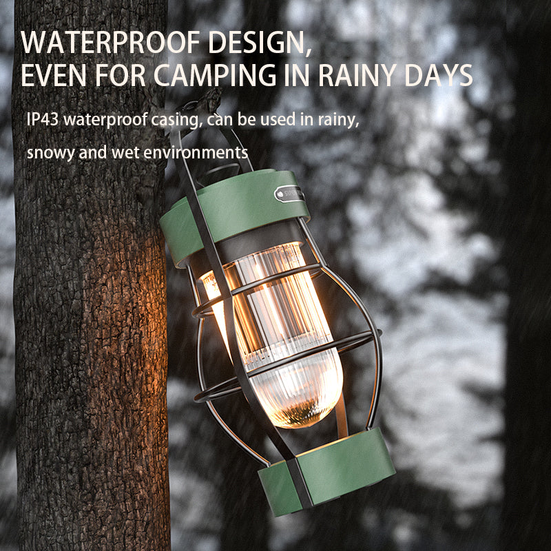 WATERPROOF DESIGN, EVEN FOR CAMPING IN RAINY DAYS IP43 waterproof casing,can be used in rainy, snowy and wet environments