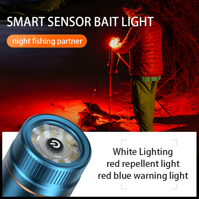 SMART SENSOR BAIT LIGHT night fishing partner White Lighting red repellent light red blue warning light