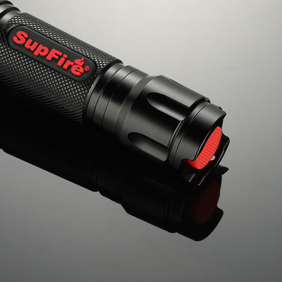 SUPERFIRE T10 Tactical Flashlight: Tactical Alloy, Grip Design, 3 Modes, USB Charging