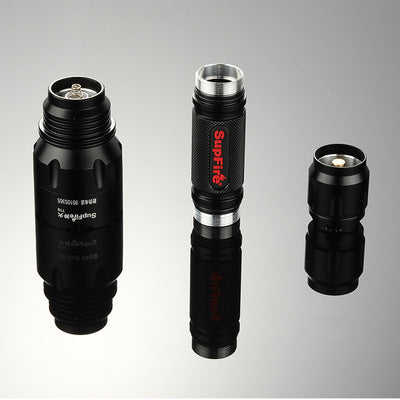 SUPERFIRE T10 Tactical Flashlight: Tactical Alloy, Grip Design, 3 Modes, USB Charging