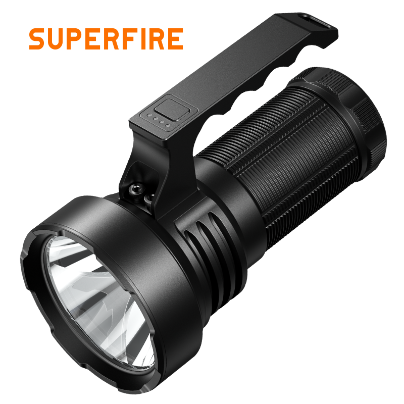 60W Super Bright Handheld Flashlight (Fixed Focus) - Essential Emergency Tool for Camping, Patrol & Daily Commuting,SUPERFIRE L20