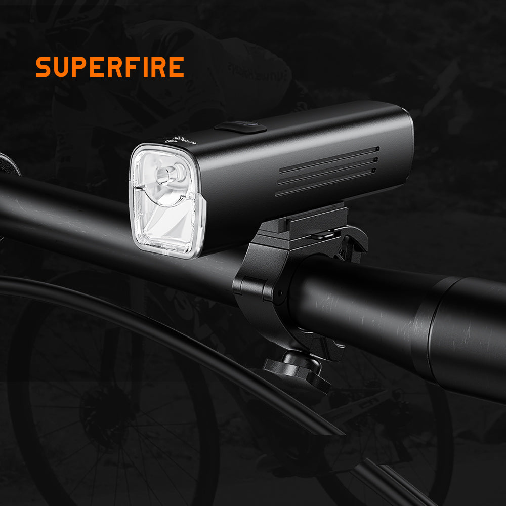 Phare de vélo avant Lampe de vélo de vélo rechargeable par USB | SUPERFIRE BL12 