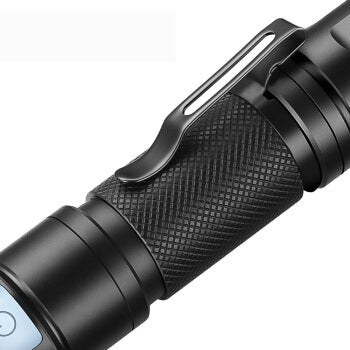 SUPERFIRE X60 Mini linterna LED Zoom recargable Antorcha de bolsillo para senderismo Camping Emergencia
