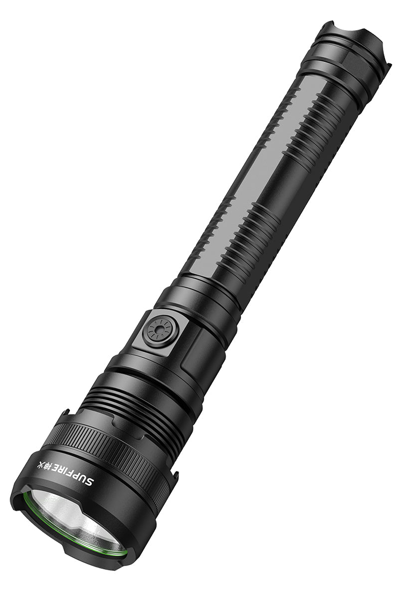 6000LM Portable Hunting Flashlight Rechargeable Aluminum Alloy Waterproof Tactical Led Flashlights | SUPERFIRE Y12