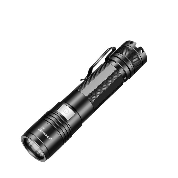 Lampe de poche LED EDC 3 W avec batterie 18650 autodéfense lampe de poche super lumineuse pour camping en plein air randonnée | SUPER FEU A5