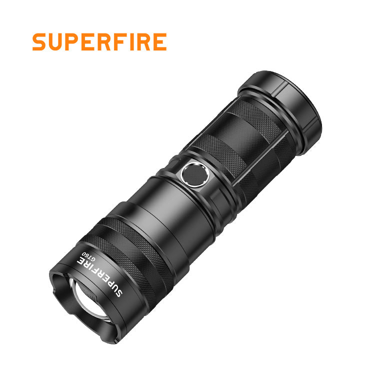 SUPERFIRE GT60 36W Ultra brillante Led y luz suave Zoomable linterna USB recargable Led antorcha para acampar caza policía militar