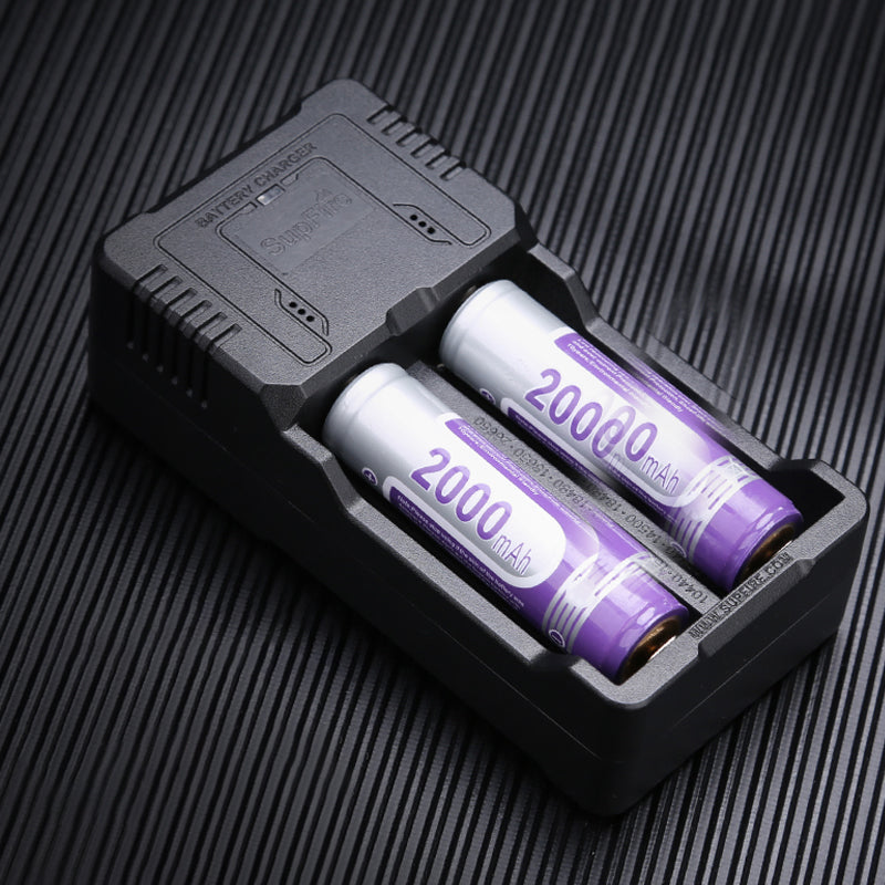 SUPERFIRE USB Dual Slot Chargeur AC26 Pour 18650 26650 18490 16340 14500 10440 lampe de poche LED Torche Outils Batterie Chargeur Intelligent 