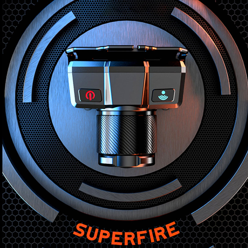 Superfire HL25 Headlamp: Mechanical Zoom, Dual-Use, 8 Modes, 210m Range