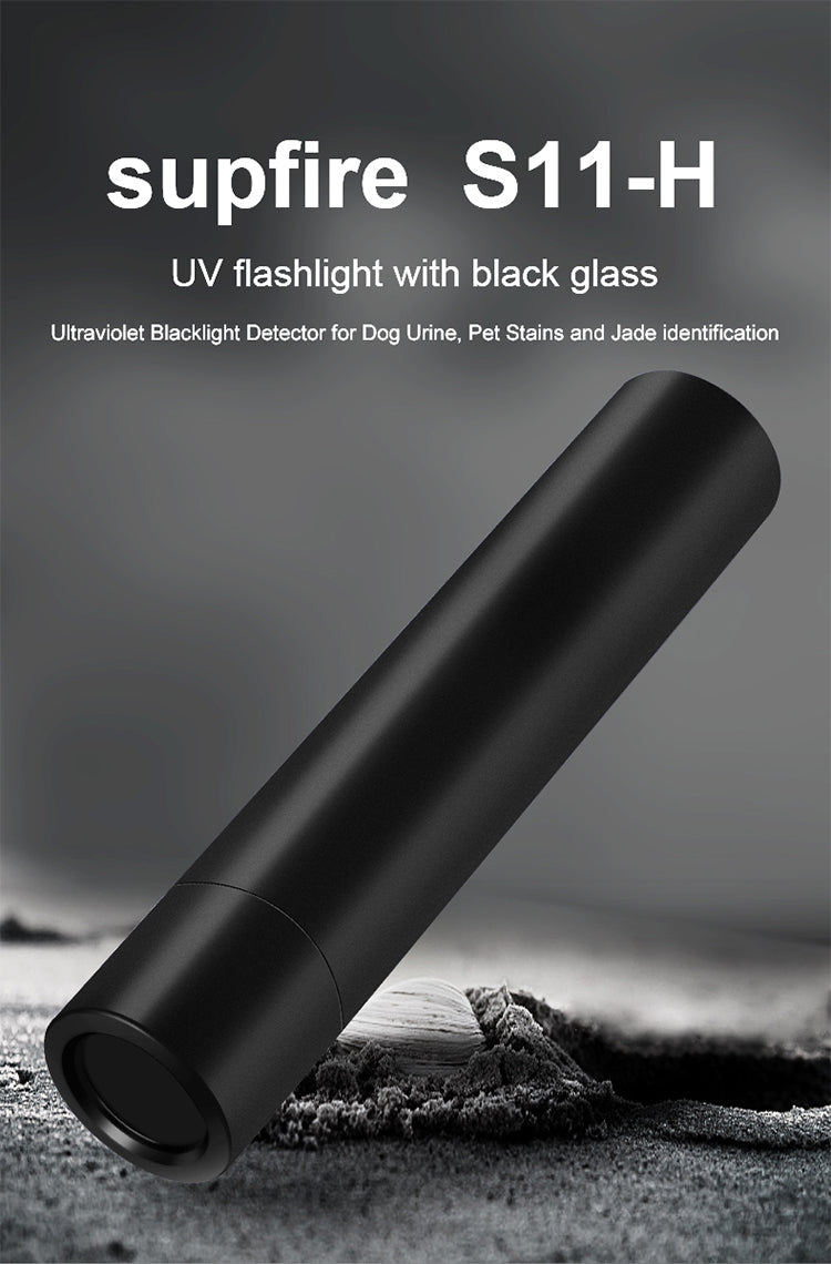 SUPERFIRE S11-H MINI linterna UV 365nm USB recargable multipropósito linterna LED de mano